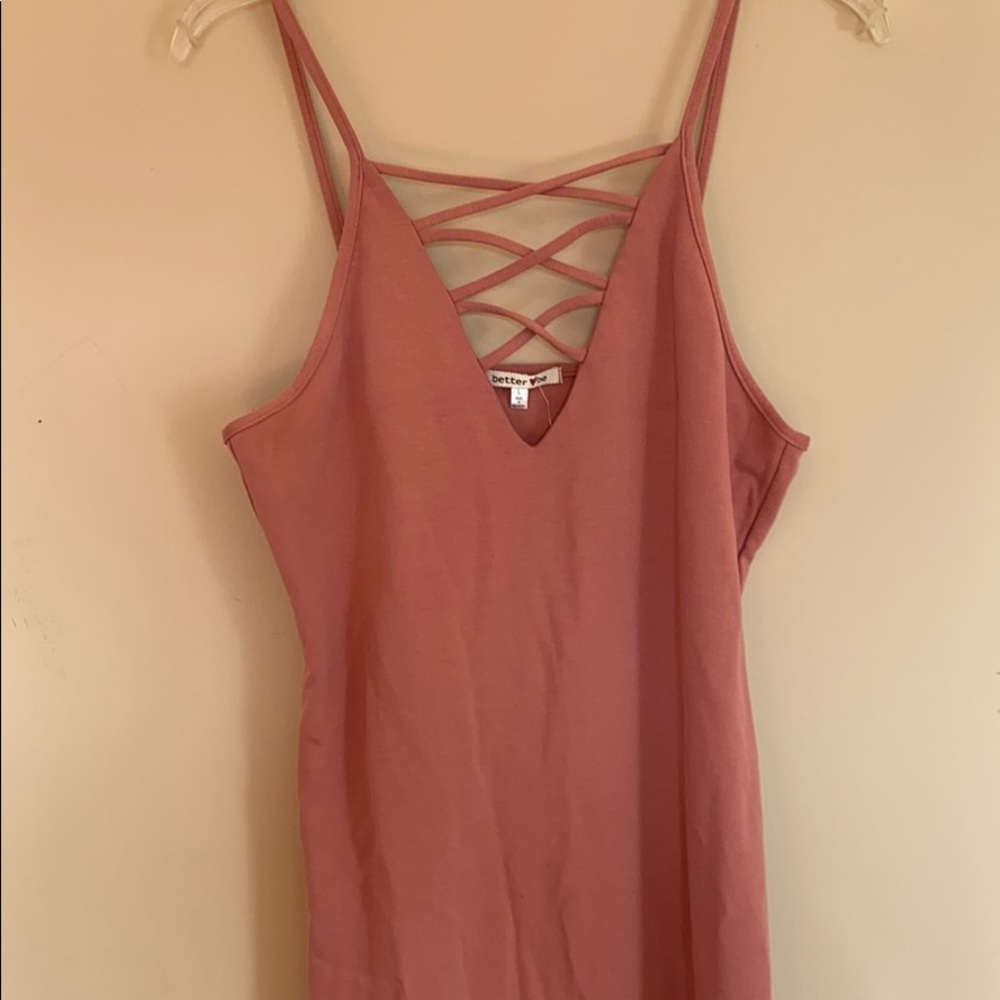 Form fitting strappy dress
